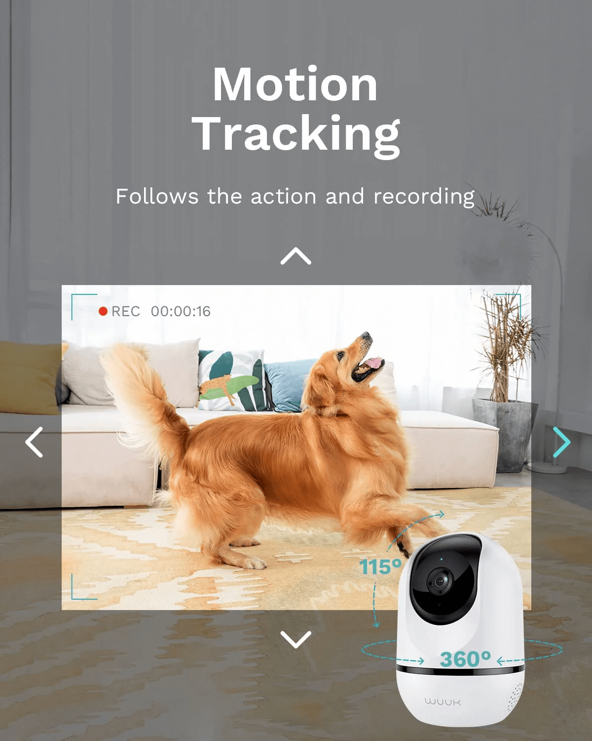 WUUK Pan & Tilt Cam - Indoor Smart Camera